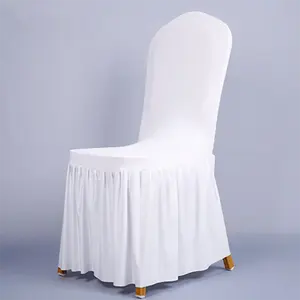 저렴한 흰색 접는 의자 커버 스판덱스 의자 커버 웨딩 스트레치 유니버설