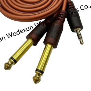 Câble audio de voiture de 1.5m double <span class=keywords><strong>RCA</strong></span> mâle à double 6.35mm 1/4 pouces mâle PVC gainé avec blindage combiné pour pièces de voiture HDTV - Product Image 3