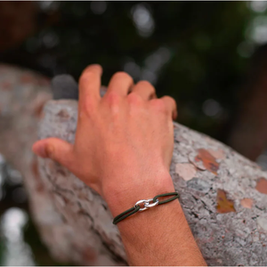 <span class=keywords><strong>Bracelet</strong></span> en corde tressée avec breloque cercle entrelacé en acier inoxydable, couleur personnalisable, réglable, minimaliste, pour <span class=keywords><strong>homme</strong></span> - Product Image 6
