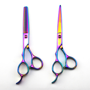 Tijeras profesionales de acero inoxidable para barbería, juego de peines para cortar el pelo, fábrica profesional - Product Image 1