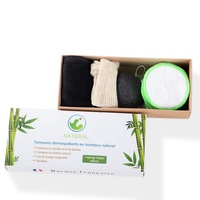 Pad Pembersih Makeup Bambu Bulat Berkualitas Tinggi, Dapat Dicuci, dan Dapat Digunakan Kembali