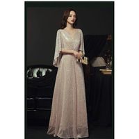 Robe de chœur dorée, style français, pour une entrée de cérémonie hautement performante et élégante
