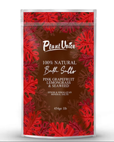 Sel de bain de la mer morte dégraissant écologique Epsm Sel de bain personnalisé en vrac Ziplock Detox Sel de bain nettoyant à énergie florale séchée