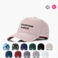 Casquette de baseball 5 panneaux perforée au laser, haute qualité, protection solaire SPF 50+, logo personnalisé, séchage rapide, idéale pour l'été, vente en gros