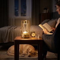 Stufenlos dimmbare LED-Tischlampe mit Fernbedienung, 3000K-6000K, USB-betrieben, tragbar für Schlafzimmer, Esszimmer, Bar, Outdoor und Camping