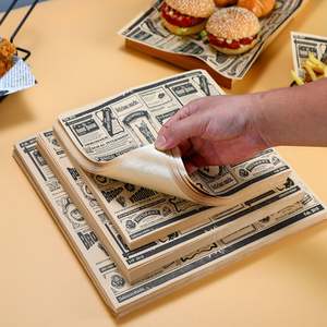 Custom Oil Proof Deli <b>Paper</b> Sheets <b>Wax</b> <b>Paper</b> Food Wrapping Disposable Greaseproof Aluminum Hamburger <b>Paper</b> - Product Image 2