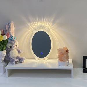 Decorazione creativa specchi di ricarica faro corona magica specchio per il trucco piccola fata home veil repair light mirror - Product Image 6