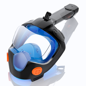 Máscara de Snorkel con Vista Panorámica Completa, Equipo de Natación Impermeable con Sistema Dry Top, Soporte de Cámara Integrado Desmontable para Buceo - Product Image 1