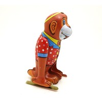 Modèle de singe de cirque rétro sur mesure, jouet mécanique à remonter, ornement de scène en métal poli à la main pour présentation sur bureau