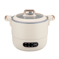 Mini-cuiseur à riz électrique LELESS, capacité 1,2 L, contrôle numérique du minuterie, cuisson à micro-pression pour la maison, le bureau et l'hôtel
