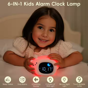 <span class=keywords><strong>Réveil</strong></span> créatif <span class=keywords><strong>lapin</strong></span> chat assistant de gestion du temps étudiant sommeil formateur lumière <span class=keywords><strong>réveil</strong></span> pour chambre d'enfants - Product Image 3