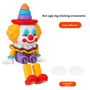 Cute Small Rubber Car Dashboard Shaking Leg Figurine Interior <b>Accessory</b> for Book Desktop Decoration Vehicle Interior Kits - Product Image 6