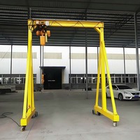 Grue portique à hauteur réglable pour levage de moules d'injection plastique, triphasée, capacité de charge 2t, 5t, 8t, avec roues