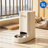 Distributeur de nourriture intelligent haut de gamme pour animaux de compagnie avec contrôle des portions temporisé et caméra de vision nocturne 24h/24 pour chiens et chats, utilisation en intérieur
