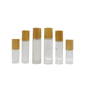 Clear Frosted <b>Roll</b> <b>on</b> Glass Bottle10ml 15ml with Plastic Lid Steel Roller - Product Image 6