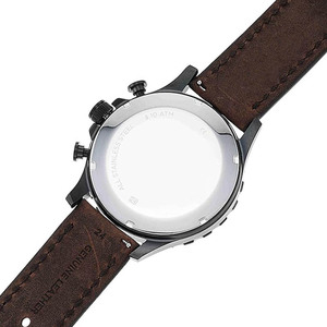 Reloj para Hombre con Esfera de Cronógrafo Extra Grande y Correa de Acero Inoxidable o Cuero - Product Image 6