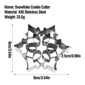 <span class=keywords><strong>Cortador</strong></span> <span class=keywords><strong>de</strong></span> Galletas <span class=keywords><strong>de</strong></span> Acero Inoxidable Ecológico con Forma <span class=keywords><strong>de</strong></span> Copo <span class=keywords><strong>de</strong></span> Nieve Plateado para Galletas Navideñas, Decoración <span class=keywords><strong>de</strong></span> Pasteles, Herramienta <span class=keywords><strong>de</strong></span> Relieve para Fondant - Product Image 5