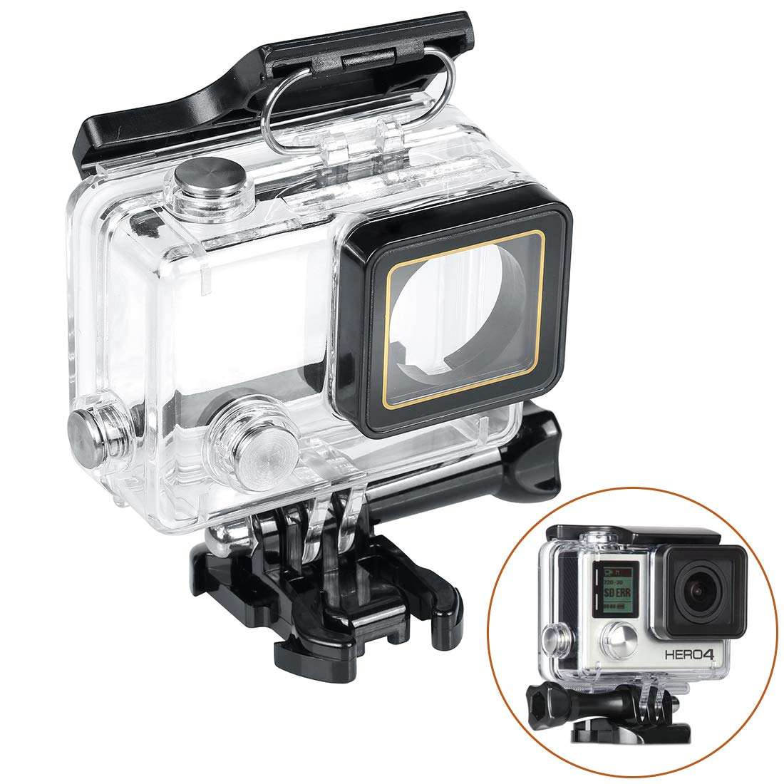HONGDAK 45M Underwater Waterproof Housing Case for GoPro Hero 4 Protective Dive Cover Action Camera