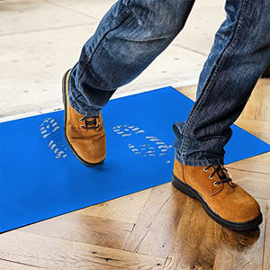 जूते की धूल सफाई 18x45 इंच 30 परतों को नीले ldpe साफ करने के लिए - Product Image 3