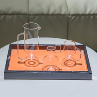 bouteille de décanteur en verre à vin rouge moderne transparent à haute teneur en borosilicate minimalisme italien