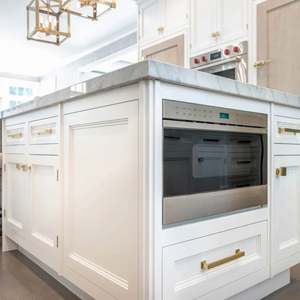 American Home Modular Kitchen Cabinets Ready to Assemble Eco-Friendly MDF Construction Marble Laminate Countertop Pantry Cabinet - Product Image 5