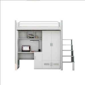 <span class=keywords><strong>Letto</strong></span> a <span class=keywords><strong>Soppalco</strong></span> in Metallo per Adulti Personalizzato <span class=keywords><strong>Matrimoniale</strong></span>/Queen <span class=keywords><strong>con</strong></span> Scrivania e Armadio per Casa Scuola Appartamento - Product Image 5