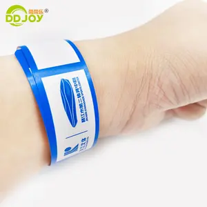 Custom Adhesive Bracelet Printable Synthetic Paper Wristband Bracelet For Scenic Admission Tickets