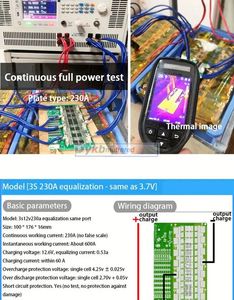 Placa de protección de batería de litio 3S 4S BMS 12V 50A 120A 150A 230A 300A 18650 Li-ion LifePo4 con balance para arranque de coche, inversor RV - Product Image 6
