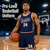Ensemble de maillots de sport professionnels personnalisés bleu roi, imprimés par sublimation 3D, en maille, uniformes sportifs OEM/ODM pour équipes