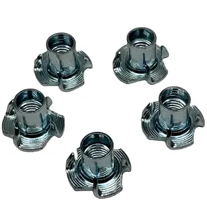 Xinchi Manufacturers Wholesale M10 DIN1624 4 Prong Insert T Nut Stainless Steel 4 Claw Tee Nut