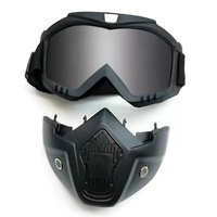 Masque de moto intégral tendance avec lunettes détachables pour motocross