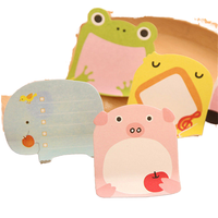 Nouvelles notes autocollantes mignonnes de style vintage avec des animaux, 20 feuilles/pièces, marque Beixin, 6 cm * 5,8 cm, pour le bureau des étudiants