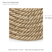 Sous-verre rond en corde de jute tressée, dessous de plat, support de casserole, avec boucle de suspension, décoration rustique pour table de cuisine, fait main