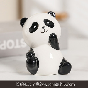 Figurine de panda en poterie peinte, 11CM-30CM, décoration de bureau, cadeau, poupée de dessin animé unisexe - Product Image 3