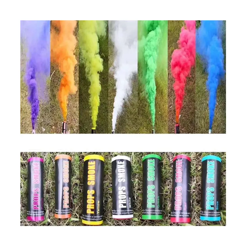 Factory Custom bombs Color Gender Reveal army Smoke Bomb Fireworks Boy Or Girl Party Photo Props Wholesale smoke bomb
