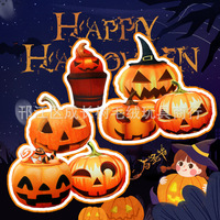 Coussin de citrouille créatif pour Halloween, accessoire de farce, jouet en peluche, poupée en tissu, cadeau, rembourrage en coton PP, pour les 14 ans et plus - Vente en gros