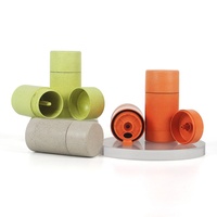 Tube rond vide personnalisé de 75 ml en paille de blé biodégradable pour déodorant anti-transpirant à torsion