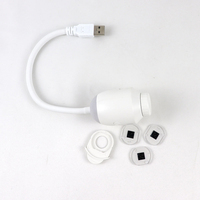 Proyector LED USB 2 en 1 con Luz Nocturna Suave, Lámpara de Proyección Portátil de ABS para Interiores de Auto, Cielo Estrellado, Luna, Saturno
