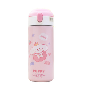 Cartoon Insulated Tumbler With Straw <b>Plastic</b> Travel <b>Drink</b> <b>Cup</b> For Outdoor Use - Product Image 4
