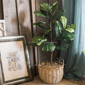 Cesta de almacenamiento de ratán natural hecha a mano para arreglos florales y regalos Diseño portátil para floristerías - Product Image 2