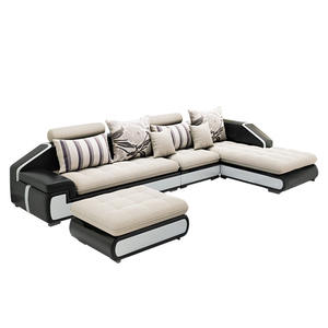 أريكة قماشية جديدة، تصميم عصري بسيط لغرفة المعيشة، طقم أثاث بتكنولوجيا القماش المقاوم للماء، أريكة قابلة للإزالة والغسل - Product Image 3