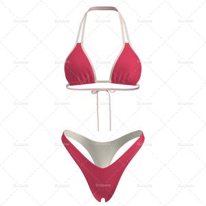 Traje de Baño Personalizado en 3D con Estampado de Leopardo, Traje de Baño de Lujo de Dos Piezas, Bikini, Ropa de Playa, Triángulo con Tiras, Conjunto de Bikini Sexy Mini para Mujer - Product Image 1