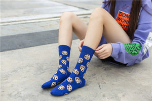 Calcetines Personalizados al por Mayor para Mujer, Divertidos y Lindos con Dibujos Animados de Frutas, Plátano, Aguacate, Limón y Huevo - Product Image 5