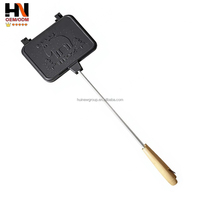 Moule à crêpes et gaufres rond en aluminium certifié LFGB FDA pour petit-déjeuner ethnique, outil de cuisson professionnel pour la maison et la vente en gros