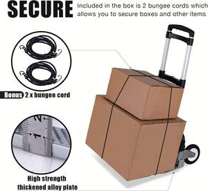 Chariot à bagages en aluminium Chariot à main utilitaire avec roues Chariots à main pliables légers Chariot à main portable pliable - Product Image 2