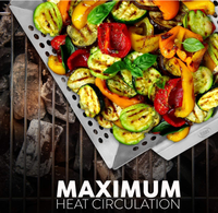 Panier à légumes en acier inoxydable, carré, barbecue, fendu, camping, grill, outils de barbecue en plein air