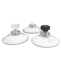 Pieds de meubles réglables M5/M6*40mm avec ventouses et écrous en PVC transparent, ventouses puissantes pour fenêtre, mur de salle de bain