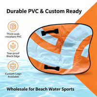 Bodyboard gonflable pour enfants, planche à roulettes pliable avec double chambre à air et poignées, bodyboard léger pour jeux aquatiques