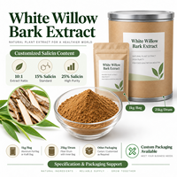 Extrait de Corteau de Saule Blanc LongBio en Poudre Salix Alba Salicine Naturelle 15% 25% 50% 98% HPLC Extrait Botanique pour Compléments Alimentaires en Vrac