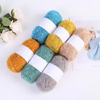 Fil de mohair coloré teint pour le tricot à la main DIY, écharpes, chapeaux, sacs, vêtements, poupées